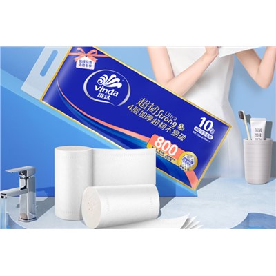 维达（Vinda）5927  卷类卫生纸  超韧4层80克*10卷 厚韧 卫生纸厕纸 